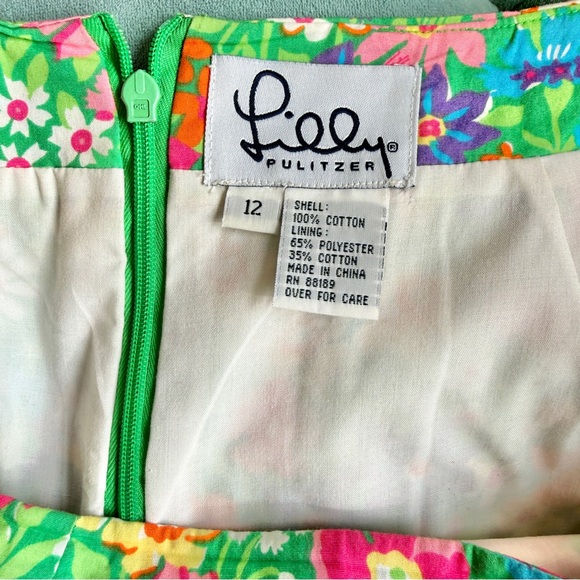 Lilly Pulitzer Bright Floral Women's Side Bow Skirt Golf Preppy Vacation Size 12 - Picture 9 of 11